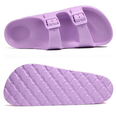Fashion Comwarm Women's Platform Sandals with Arch Support Lightweight Foam Slip On Slides Summer Beach Sandals with Adjustable Buckle