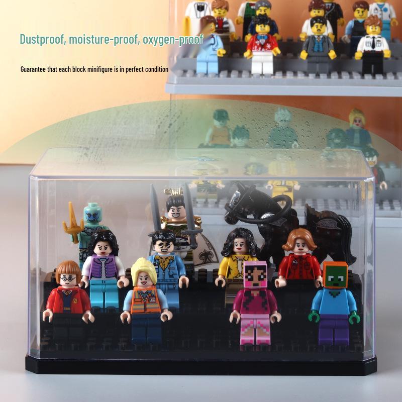 Stackable Minifigure Display Box for Lego - Transparent, Dustproof, Three-Layer Storage, No Assembly Required.