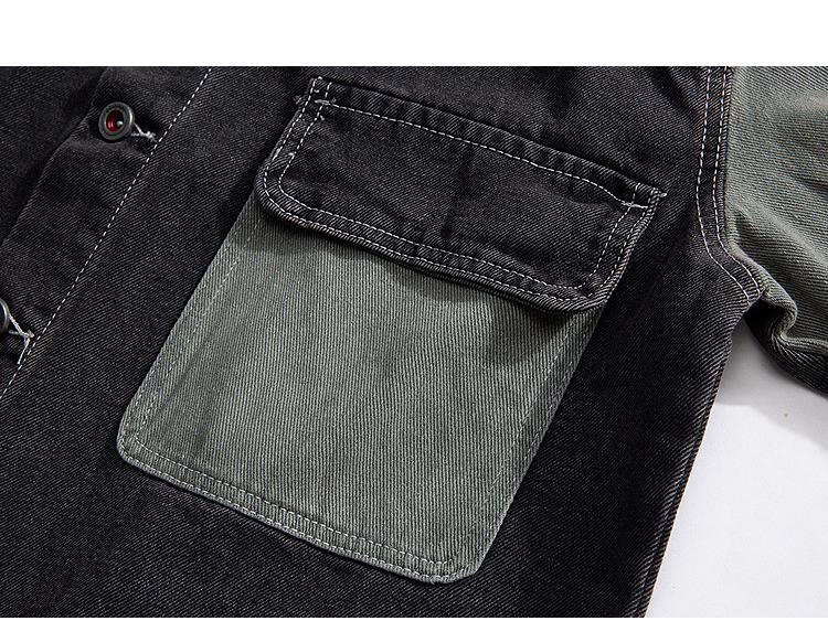 2025 Men's Plus Size Casual Denim Jacket: Trendy Patchwork, Loose Fit