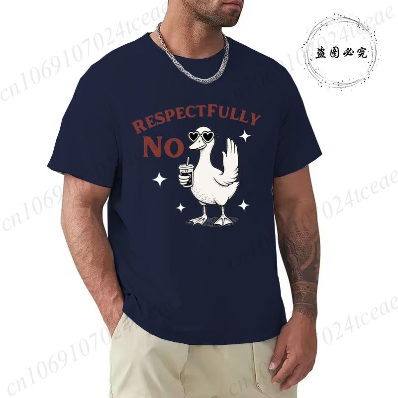 Summer Men's Tee T-shirt with Today I'm A Serious Goose Print T-Shirts Clothing Funny Sarcastic Tops Tees Daily Weekend Gifting