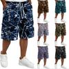 Men's Tree Camouflage Drawstring Shorts, Casual Relaxed Loose Fit Short Pants for Summer, Outdoor, Daily Activities
