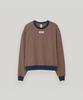 UBEIGE Striped Fleece Sweatshirt (Orange/Navy)