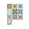 10 Pieces European Style Tile Wall Sticker Self-Adhesive Living Room Bathroom Renovation Wallpaper Pvc Crystal Film Tile Sticker
