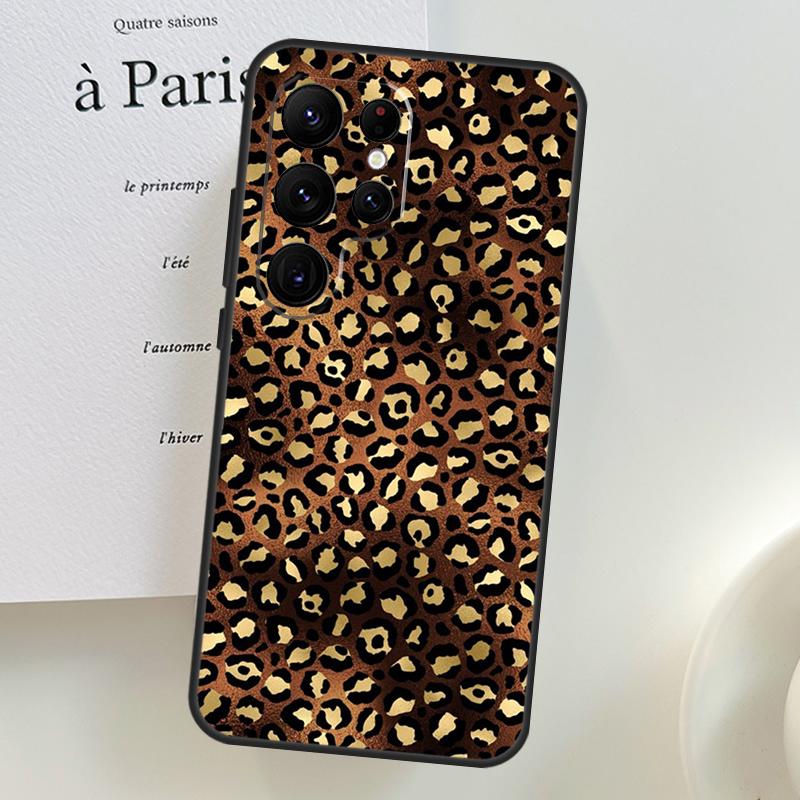 Luxus Leopard Hülle für Samsung Galaxy S26 Ultra S25 S24 S22 S21 S23 Ultra Plus S10 S20 S25 FE Handyhülle