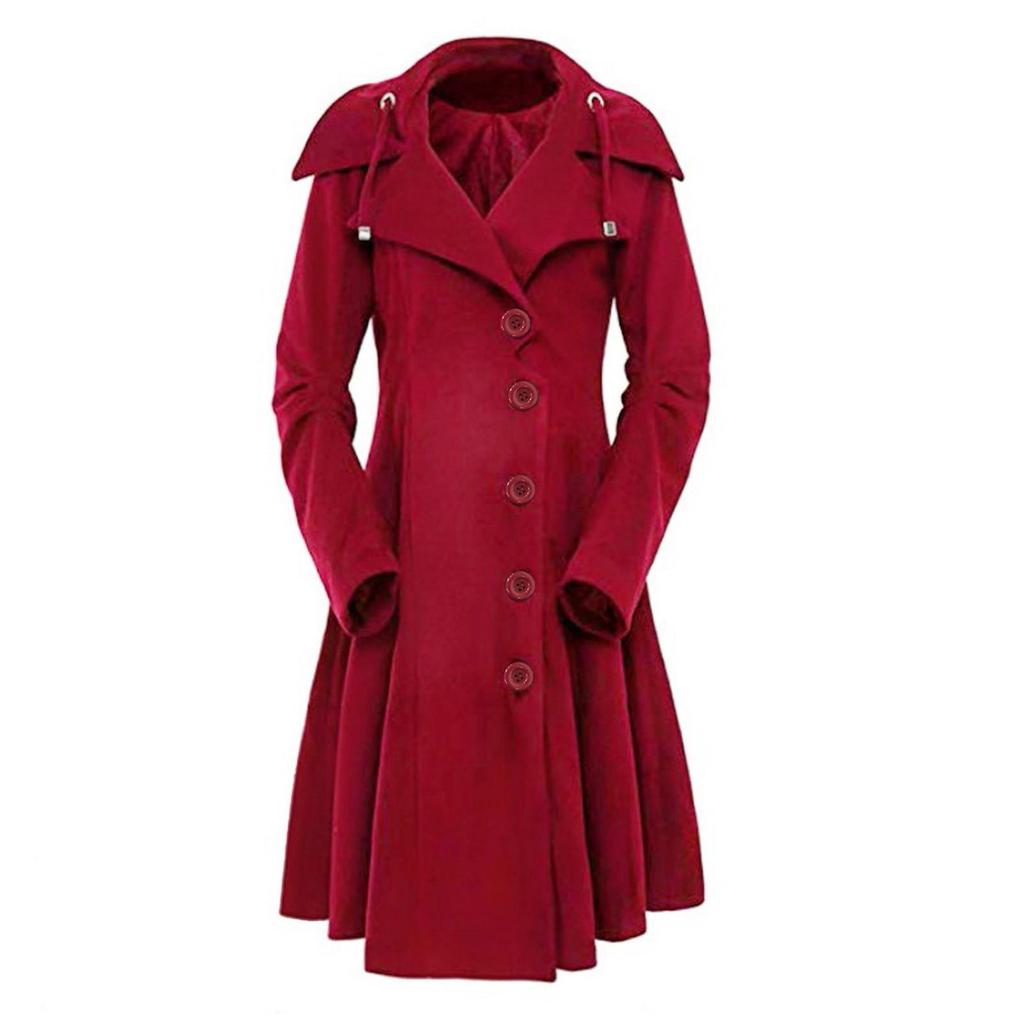 Women Faux Wool Warm Slim Coat Jacket Thick-Parka Overcoat Long Winter Outwear