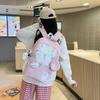 New Heat Transfer Korean Style Large Capacity Backpack for Middle High School College Students Trendy Versatile Travel Daypack