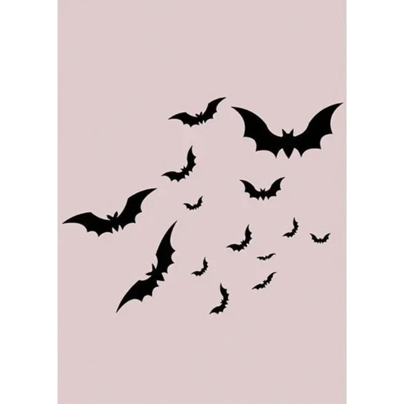 Nordic Simple Wall Art Halloween Skull Witch, HD Canvas Print Poster, Home Living Room Bedroom Decorative Painting