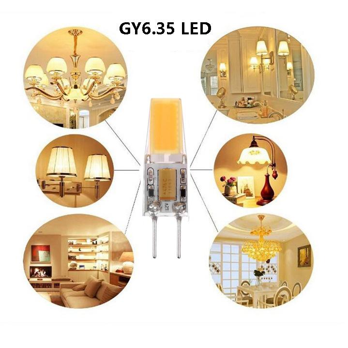 5W AC/DC12V GY6.35 LED Lamp Crystal Sapphire Lamp 1508SMD LED COB Chandelier plug-in LED Light Source Silicone Bulb Chandelier