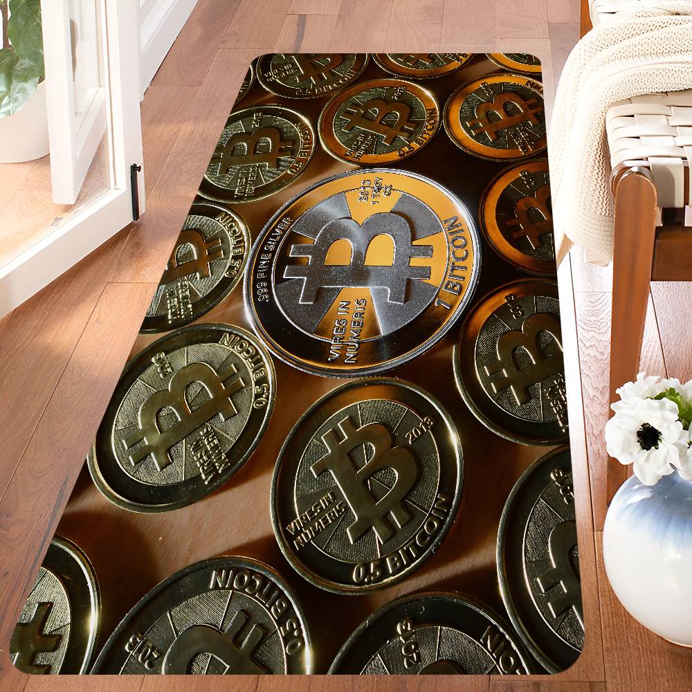 Bitcoin Entrance Door Mat Nordic Style Home Doormat Bathroom-Toilet Mats Bedroom Hotel Decor Mat