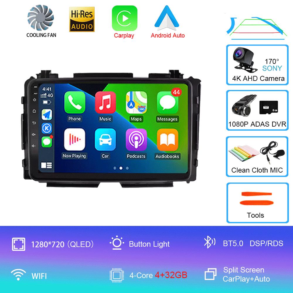 For Honda HR-V HRV XRV Vezel 2013-2019 Car Radio Android 14 2Din GPS Bluetooth Multimedia Player Autoradio 360Camera Carplay