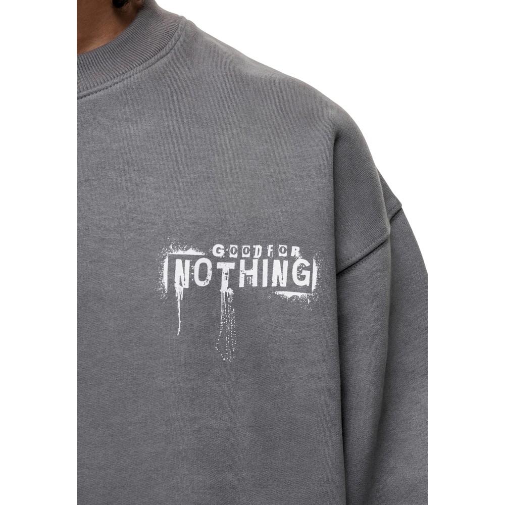 Good For Nothing Mens Paint Splatter Oversized Sweatshirt