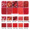 8/10/12/15 Grid Box: Seed Beads, Sequins, Imitation Pearls for DIY Necklaces & Phone Chains