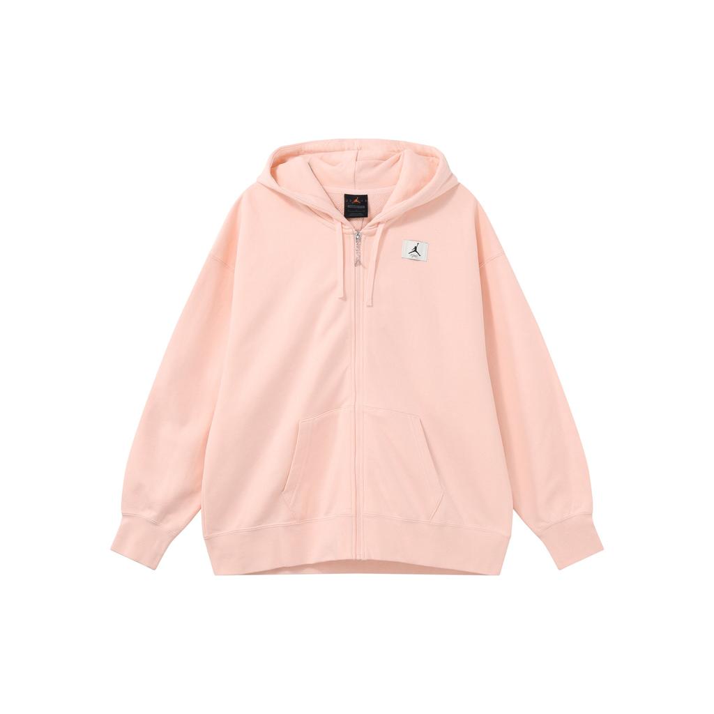 Jordan Flight Logo Patch Hoodie Women Tops Light-Pink DZ3360-610