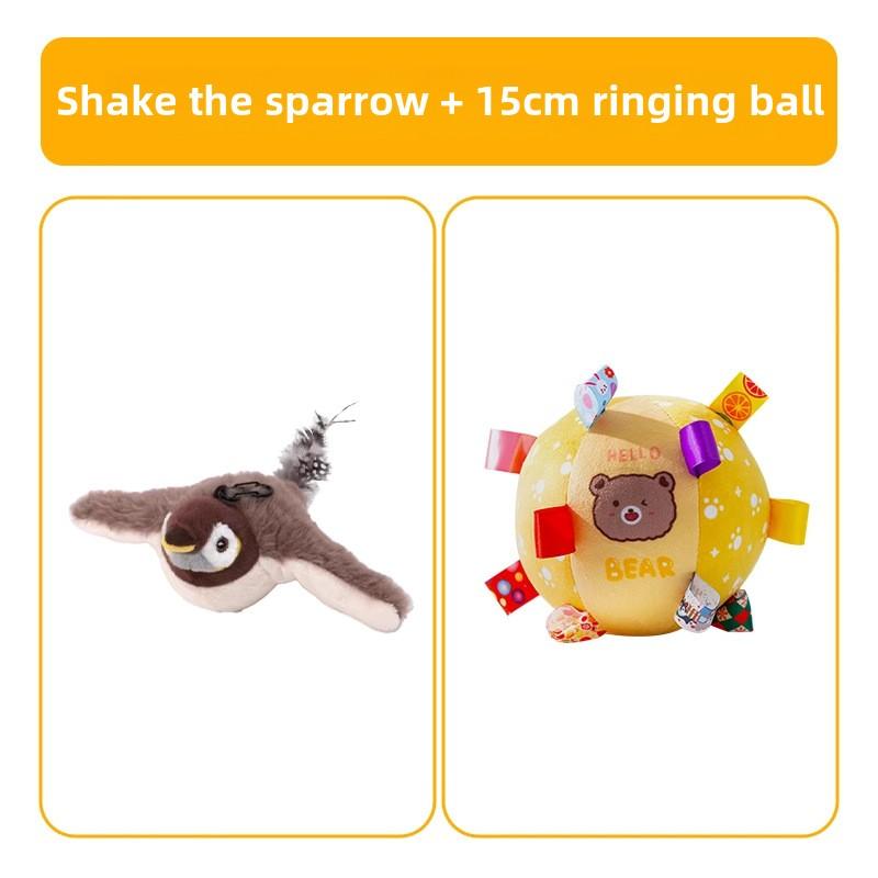 Shaking Sparrow Electric Dog Toy Bird Voice Teasing Dog Bite-resistant Companionship Interactive Cat Self-hi Pet Toy
