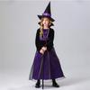 Children's Halloween Purple Style Witch Characters Dress Up Stage in Masquerade Costumes