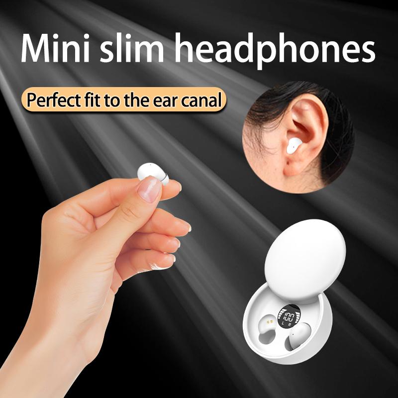Sk26 Tws Wireless Bluetooth 5.4 Headphones In-Ear Invisible Sleep Earbud With Mic Noise Cancelling Earphones Hifi Music Headset