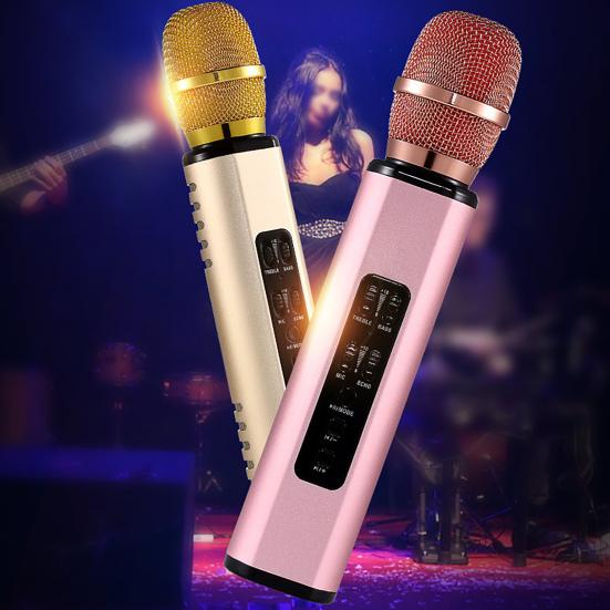 K6 Wireless Microphone High Fidelity Noise Cancelling Sensitive Bluetooth-compatible 5.0 Karaoke Condenser Microphone for Live Show