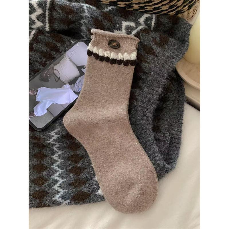 

Xiaohongshu Same Thermal Socks Winter Thickened Thermal Socks Egg Boneless Wool Socks Stacking Socks Medium Tube Socks one size fits all