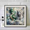 New Arrival 5D DIY Full Circle Diamond Painting "Dragon and Tiger Picture" Embroidery Cross Stitch Home Decor Gift