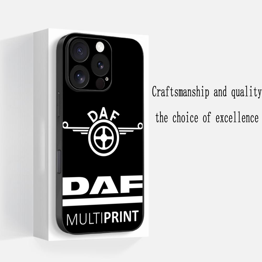 D-dafs Logo Car Logo Fashion Pattern Phone Case For iPhone 17 16 E 15 14 13 12 Plus Mini Pro Max Soft Black Shockproof Cover