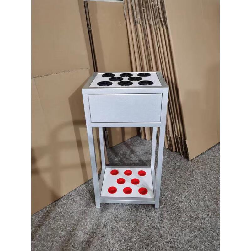 Jundingying Nano Silver 8-Hole Pool Cue Floor Rack