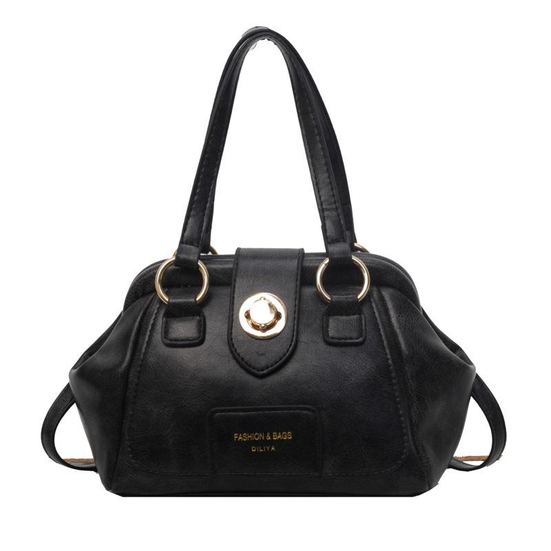 

Сумка большой вместимости Новая универсальная женская сумка через плечо, сумка-мессенджер, сумка-клип, сумка для боулинга чёрный