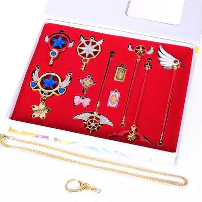 Cardcaptor Sakura Zauberstab & Clow-Karten Schlüsselanhänger Schmuckset - Neuheit