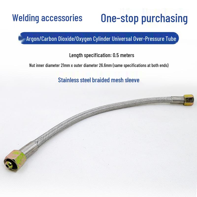 High-Pressure Stainless Steel Mesh Hose Bridge for Gas Cylinders (Large To Small)