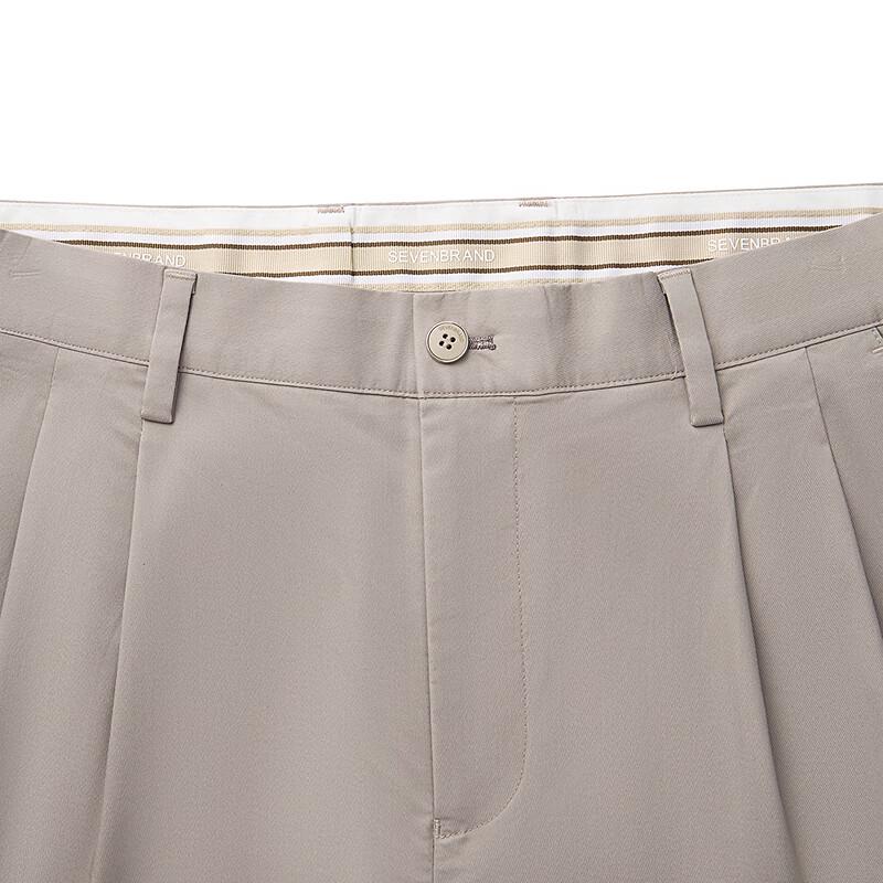 Qipai Men's Lyocell Blend Tapered Cropped Casual Pants