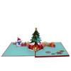Light Up Musical Christmas Card Pop Up Musical Christmas Greeting Cards with 3D Effects for Holiday Decoration