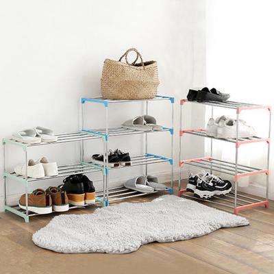 Étagère à chaussures en acier inoxydable à 3/4 couches, armoire de rangement, support d'étagère, organisateur de maison