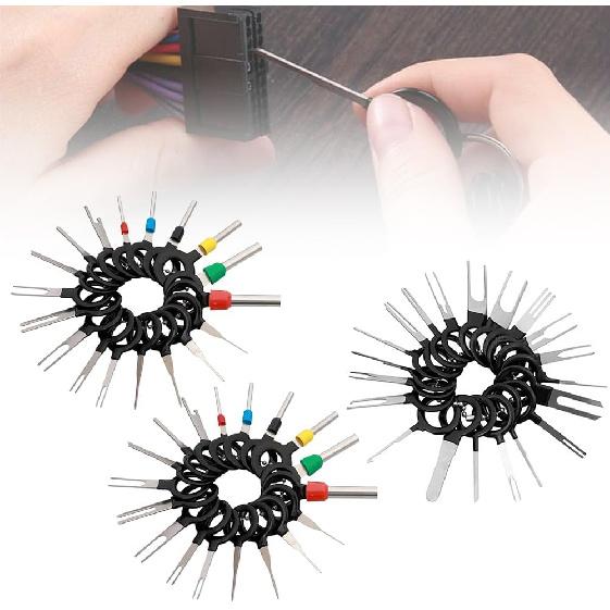 

Terminal Ejector Kit, 2024 Upgrade Automotive Terminal Tool Electrical Terminal Pin Removal Tool Wire Pin, Terminal Removal Depinning Tool Kit 11PCS