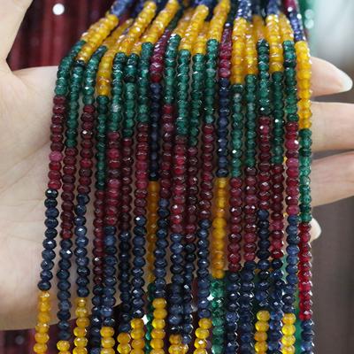 190Pcs/strand Rainbow Semi-precious Section Punch Loose Flat Beads Charms 36 Cm for Necklace Bracelet Anklet Earring Craft Jewelry Making