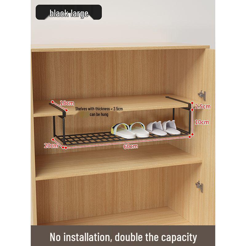 Retractable Layered Shoe Rack - Household Folding Storage for Hallway