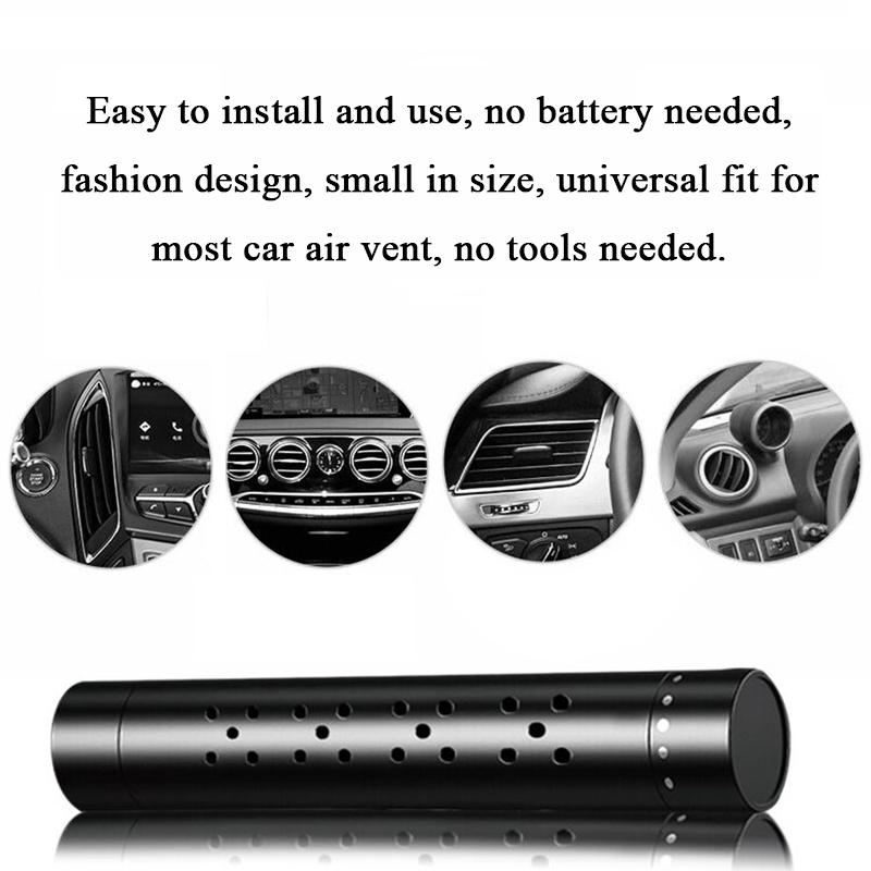 Car Fragrance Custom Vent Clip Cylindrical Essential Oil Car Diffuser Vent Clip with 5 Refill Sticks for Auto Office Kitchen Air Fresheners 2
