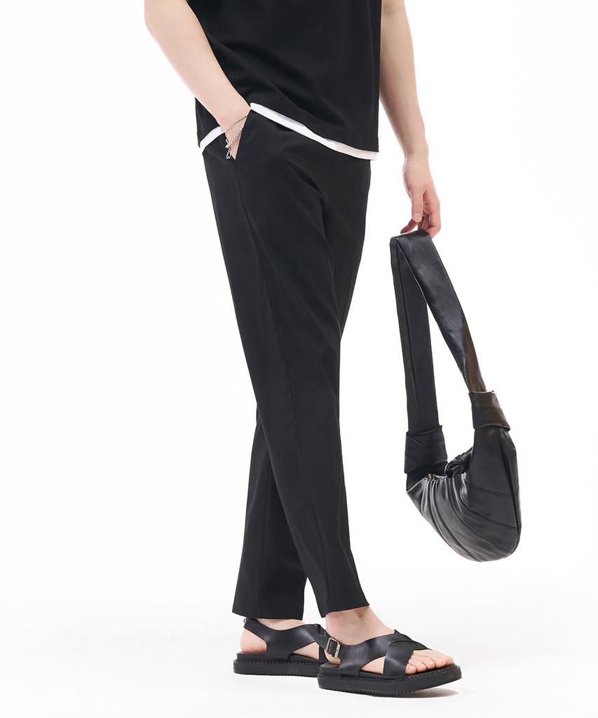 CHASECULT Men'S Cool Touch Relax Elastic Waist Pants - Black