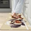 1Pcs Cute Dog And Paw Print  Floor Mat Modern Kitchen Polyester Rug Non-Slip Colorful Indoor Carpet, For Home Bathroom Bedroom Living Room Decor