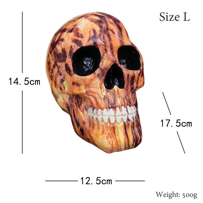 Creative Multi Color Skull Resin Statues Skeleton Desk Decor Funny Toy Birthday Gift Halloween Party Decoration Dropshipping