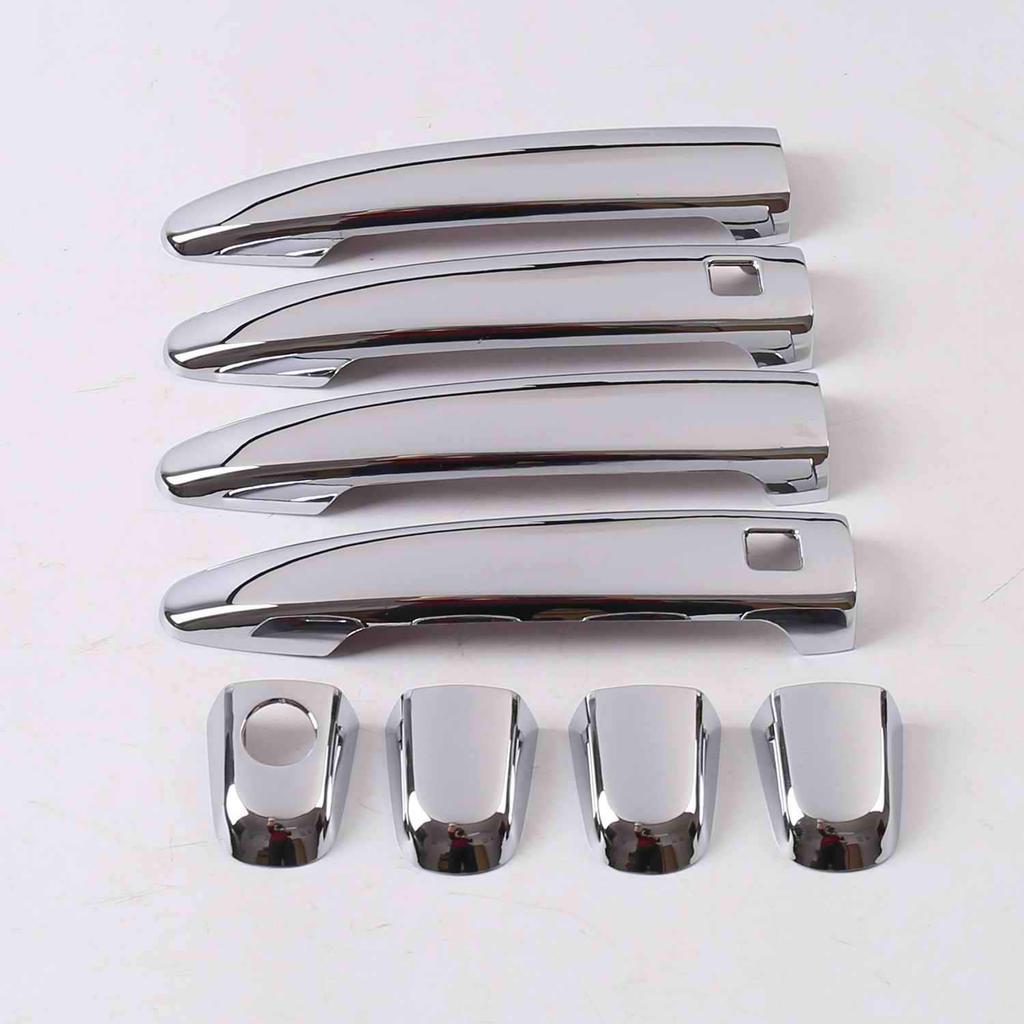 Carbon Fiber Pattern Door Handle Stickers for 2003-2008 Toyota WISH - Bright Black Door Bowl Decoration