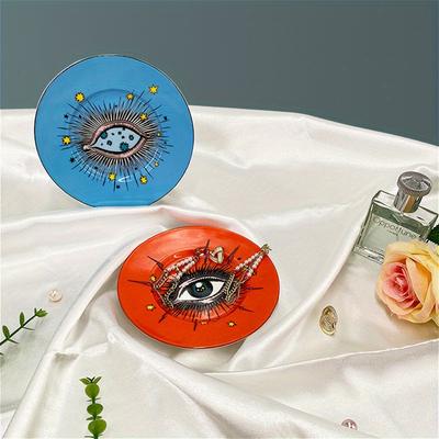 Kreative Augen Wandhängeplatten Retro Schmuckschale Kunst Wohnzimmer 8-Zoll Hängendes Schmuckaufbewahrungstablett Heimdeko Artikel