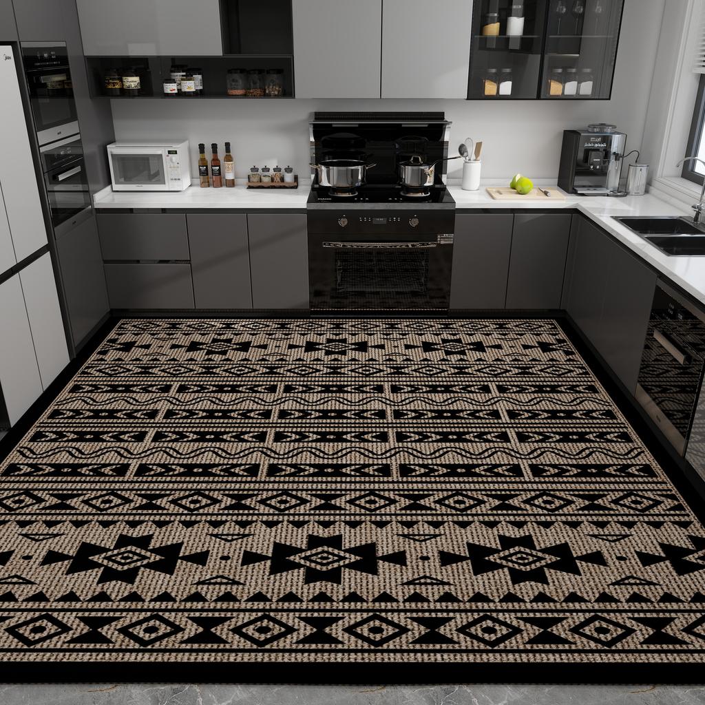 Kitchen Floor Mat Simple and Dirt-resistant Carpet Home Decoration Anti-slip Foot Mats Wear-resistant Large Size Mats