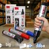 Extra Large Refillable Black 808 Marker Pen - Thick Tip, Oil-Based, Quick-Dry, Waterproof for Logistics Marking.