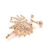 European & American Rhinestone Enamel Dancing Girl Brooch with Five-Petal Flower - Fashionable Clothing Accessory