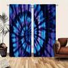 2 Pcs Blue Smudging Print Curtains  Suitable for Bedroom  Living Room Kitchen Decoration  Home Decoration  Window Decoration