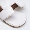 Hermes H071002Z OASIS Calfskin H Motif Heeled Sandals/ Shoes 37 whiteUsed