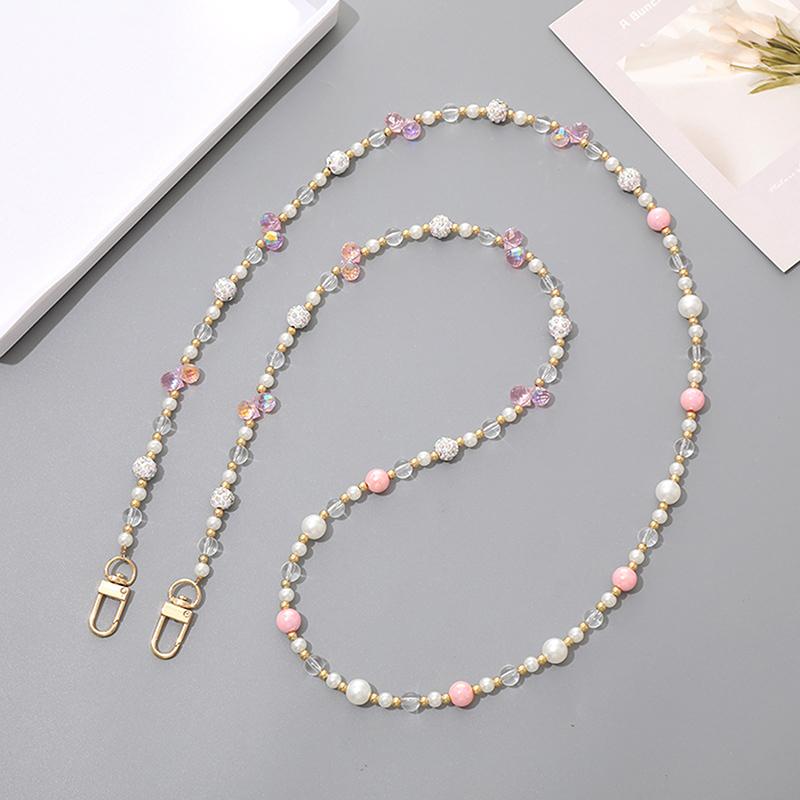 Portable Beaded Pearl Strap Mobile Phone Lanyard Anti-Lost 120Cm Doll Chain Sling Diy Shoulder Strap Mobile Phone