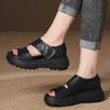 Thick Soled Platform Shoes For Women Open Toed Fish Mouth Shoes Summer Casual Retro Straps And Women's Size 4 High Heel Sandals