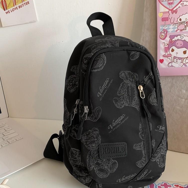 Schoolbag Mini Small School Bag College Students Fashion Casual Shoulders Men's and Women's Large Capacity Printed Travel Backpack Small School Bag