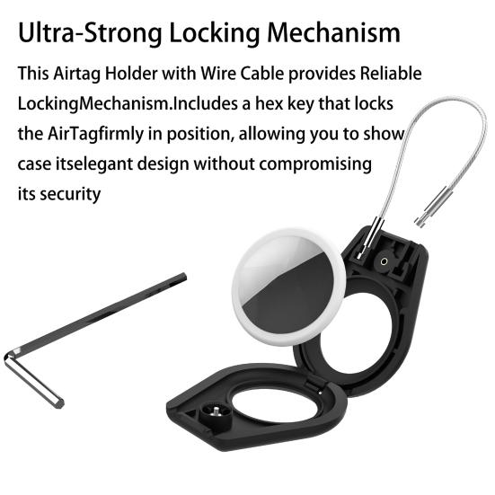 Keychain Holder for Hexagon AirTag with Screw Socket Waterproof Tracker Lock Case Impact-Resistant Protective