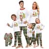 Noel Baskılı Sevimli Aile Seti Pijama, Ev Giysileri, Aile Seti Uzun Kollu Üst Pantolon Seti